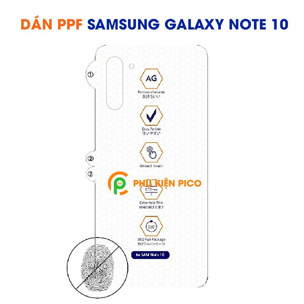 Miếng dán PPF mặt sau cho Samsung Galaxy Note 10
