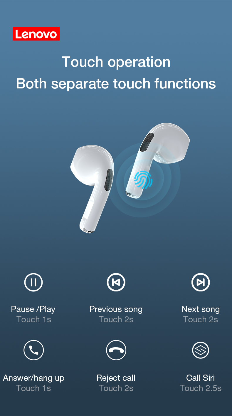 [Chính hãng] Tai nghe Bluetooth Lenovo HT38 chống ồn, có mic.