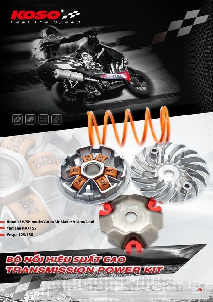 BỘ NỒI TRƯỚC KOSO CHO AB/VARIO/CLICK/SH