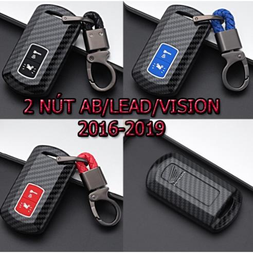 Bọc Chìa Khóa Smartkey AB, LEAD, Vision 2018-2020 ( 2 Nút ) Ốp Carbon