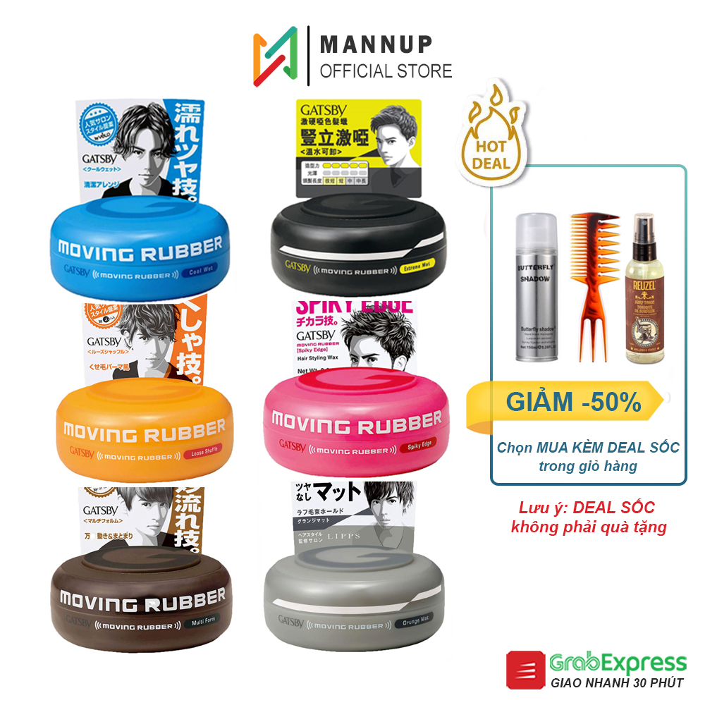 Sáp Vuốt Tóc Nam Gatsby Wax Moving Rubber 80g