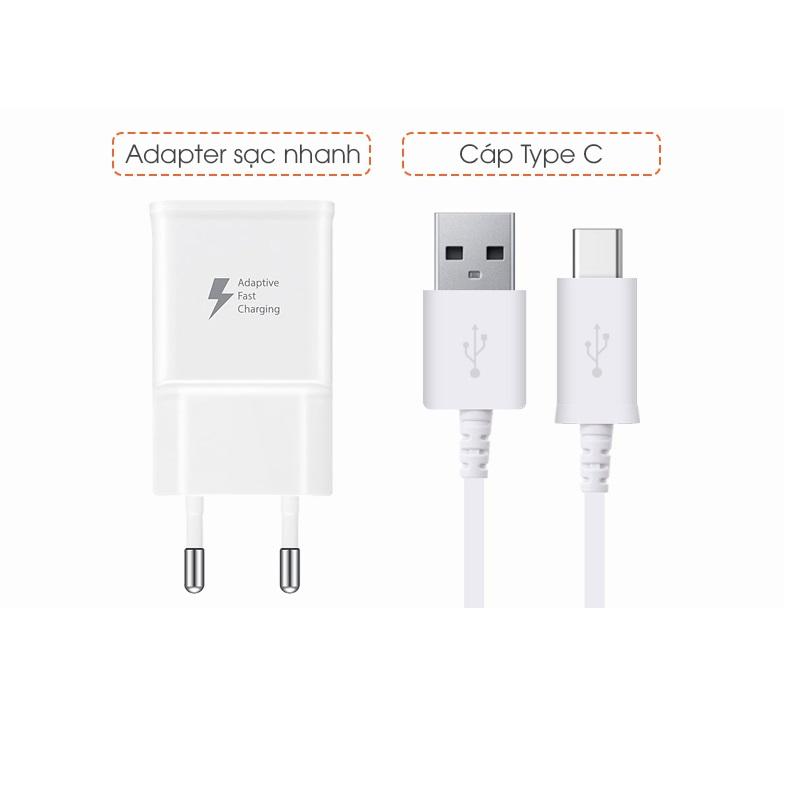 Bộ cáp cốc sạc nhanh cho Samsung Galaxy S8/8+ /S9/9+ / Note 8 / Note 9 cổng TypeC (Đen)