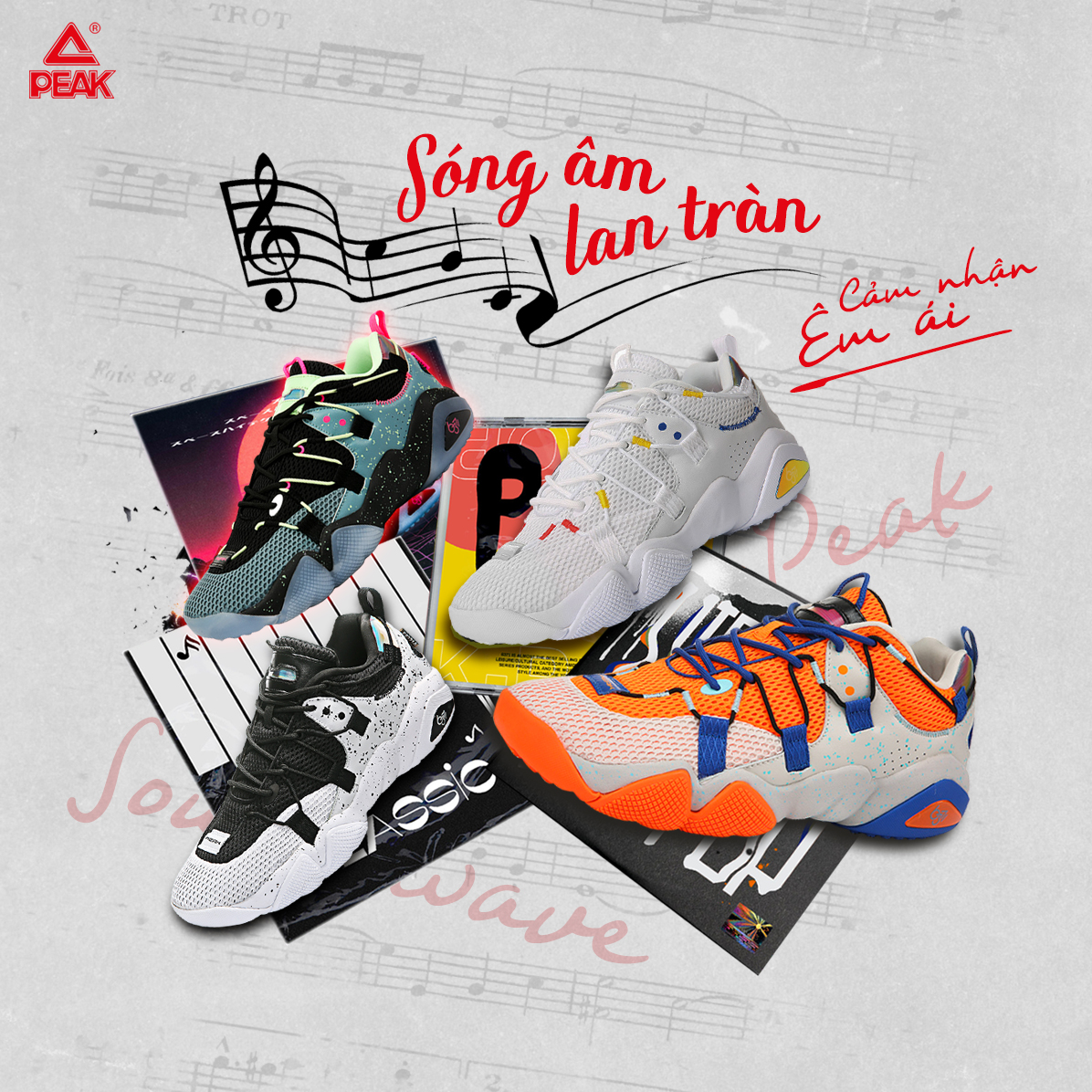 Giày Thể Thao Peak Nữ Taichi Sound Wave E02758E