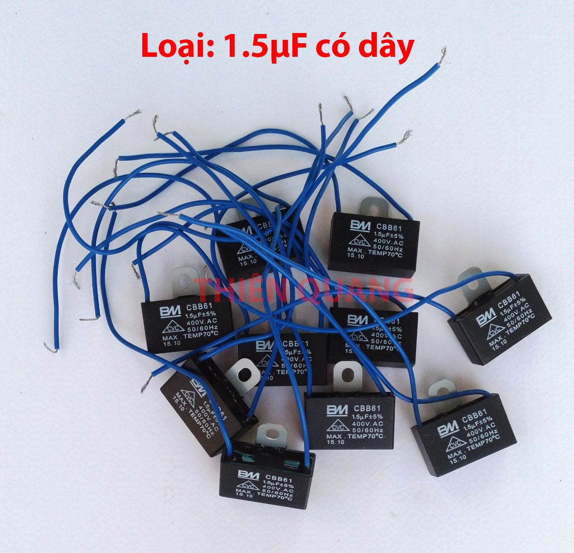 5 cái tụ quạt, 10 tụ điện quạt (capa quạt)