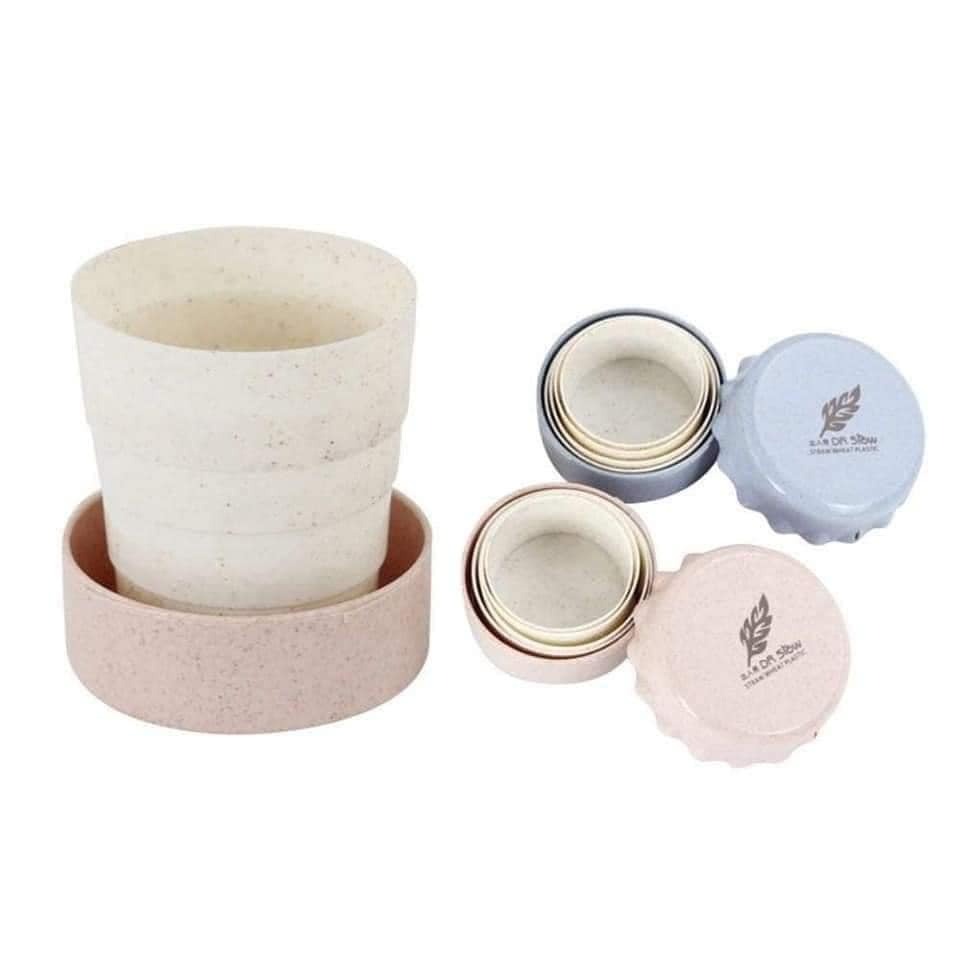 [Quà tặng] Cốc uống nước lúa mạch có thể gấp gọn siêu tiện lợi 130ml