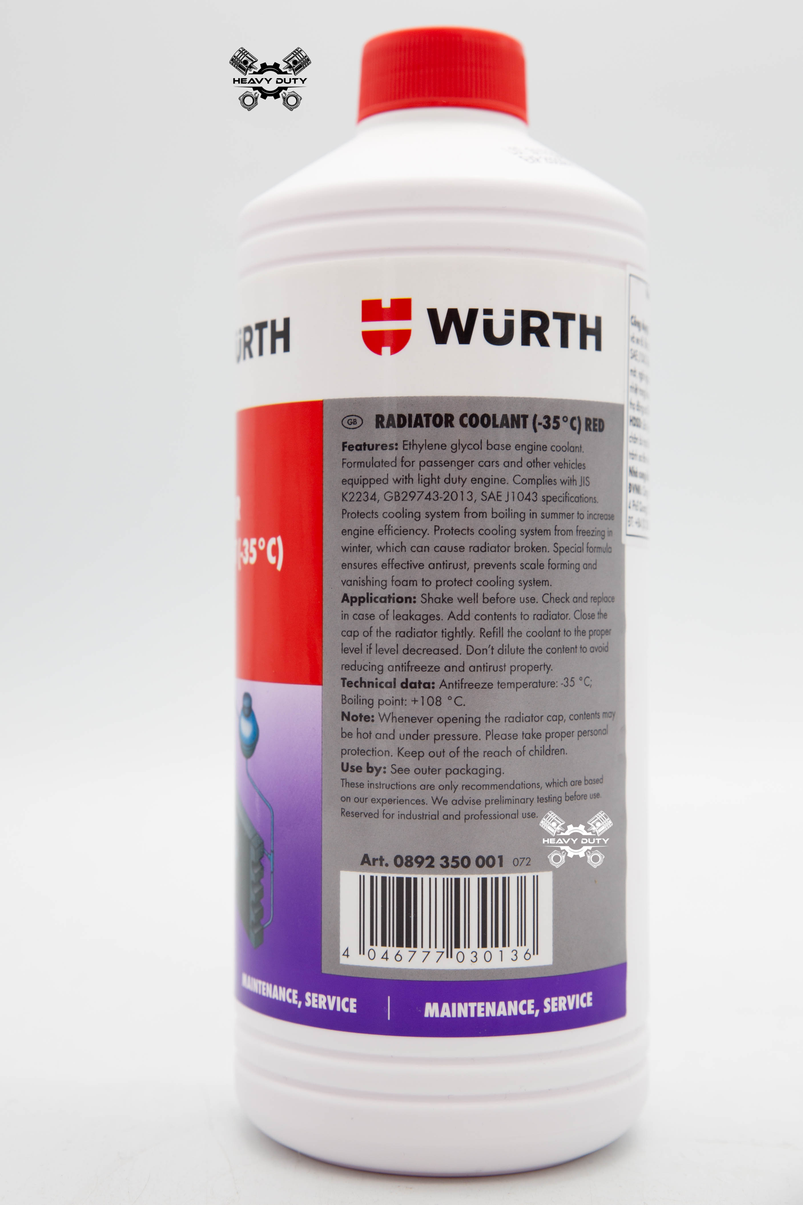 [HCM]Nước Làm Mát Đỏ - Wurth Radiator Coolant Red [1L]