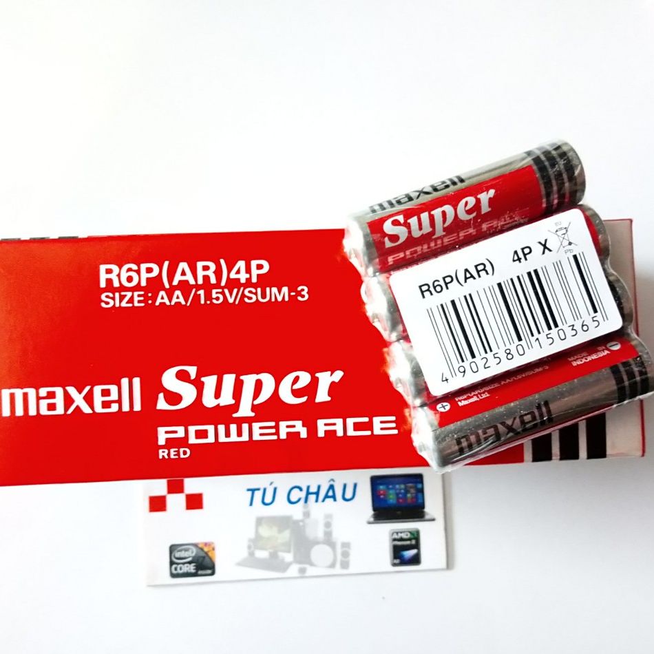 Pin AA Maxell AA - 1.5V ((2A) AA / 1.5V - R6P(AR) / SUM-3) - Chính hãng