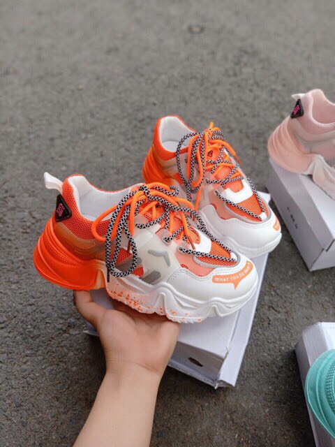 [Tặng dây giày] giày 3 màu đế chấm sơn