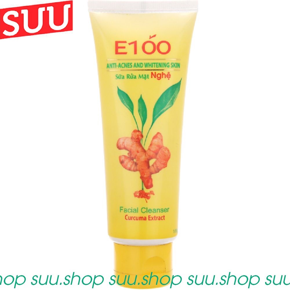 Sữa Rửa Mặt Nữ 100G E100 Nghệ Chính Hãng.