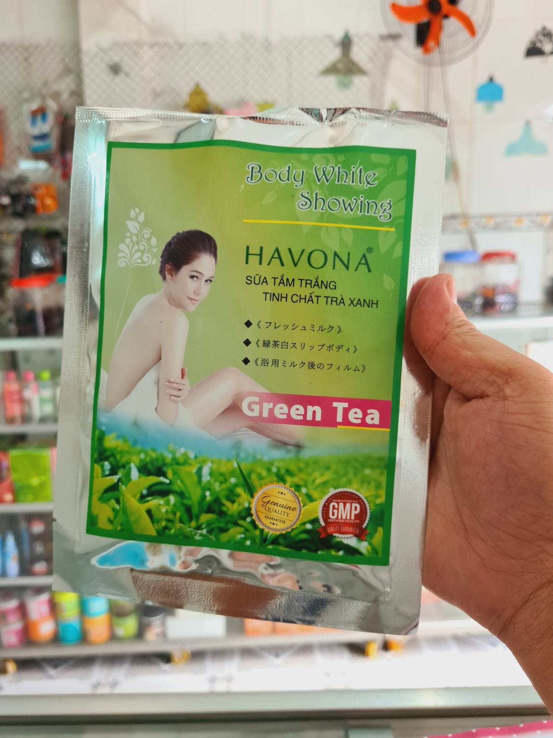 Tắm trắng trà xanh - havona - trắng ngay từ set tắm đầu tiên