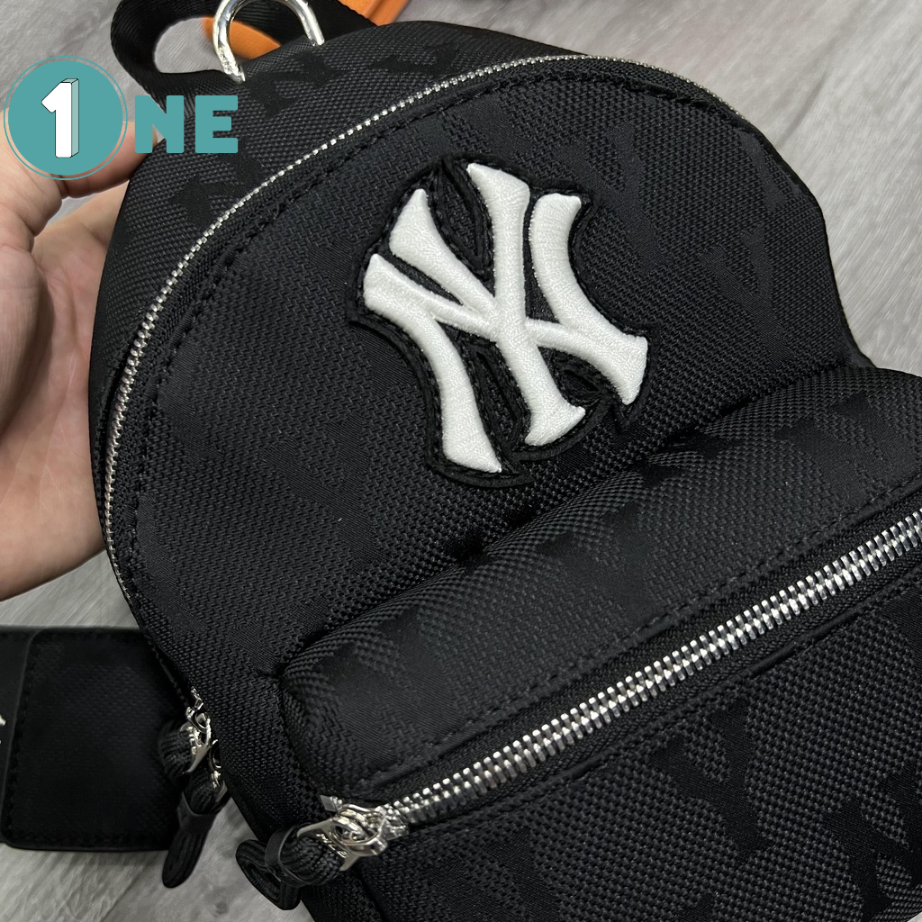 Balo Mini MLB NY Monogram Nylon Jacquard Backpack Full Tag Mac