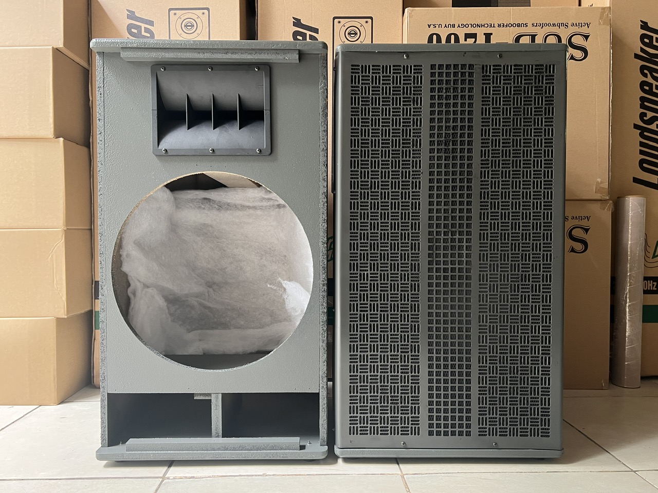 Vỏ thùng loa 4 tấc thùng sơn 1 bass 40 và 1 họng kèn Array cao cấp hàng mới