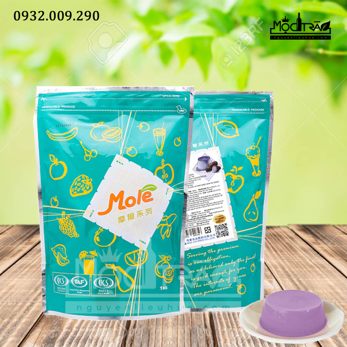 Bột Pudding Mole Đài Loan 1kg - Trứng/Dâu/Socola/Dưa lưới/Khoai Môn