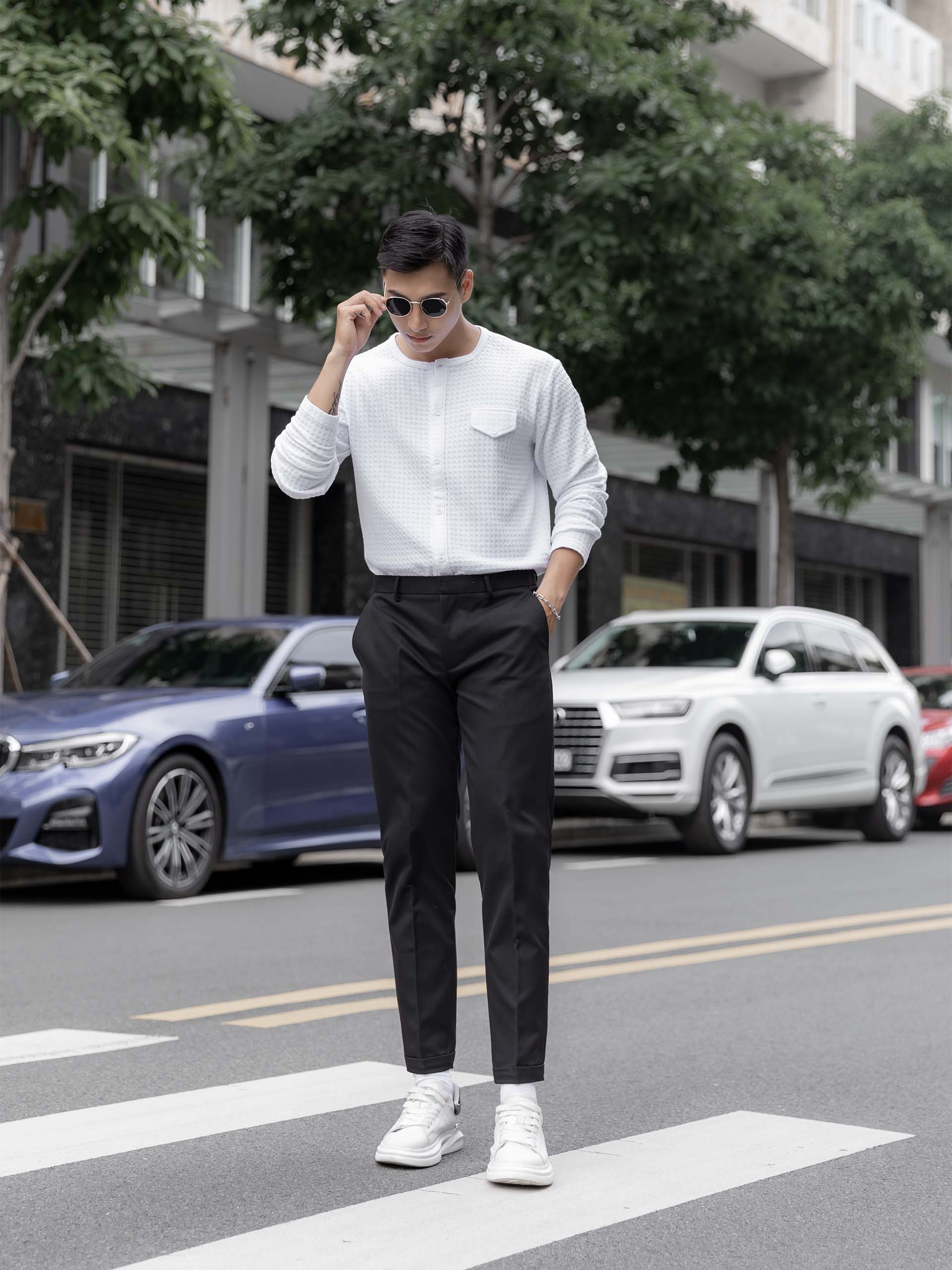 Quần Tây Nam CroppedFit Low Side Tab , QT001705_SOMEHOW