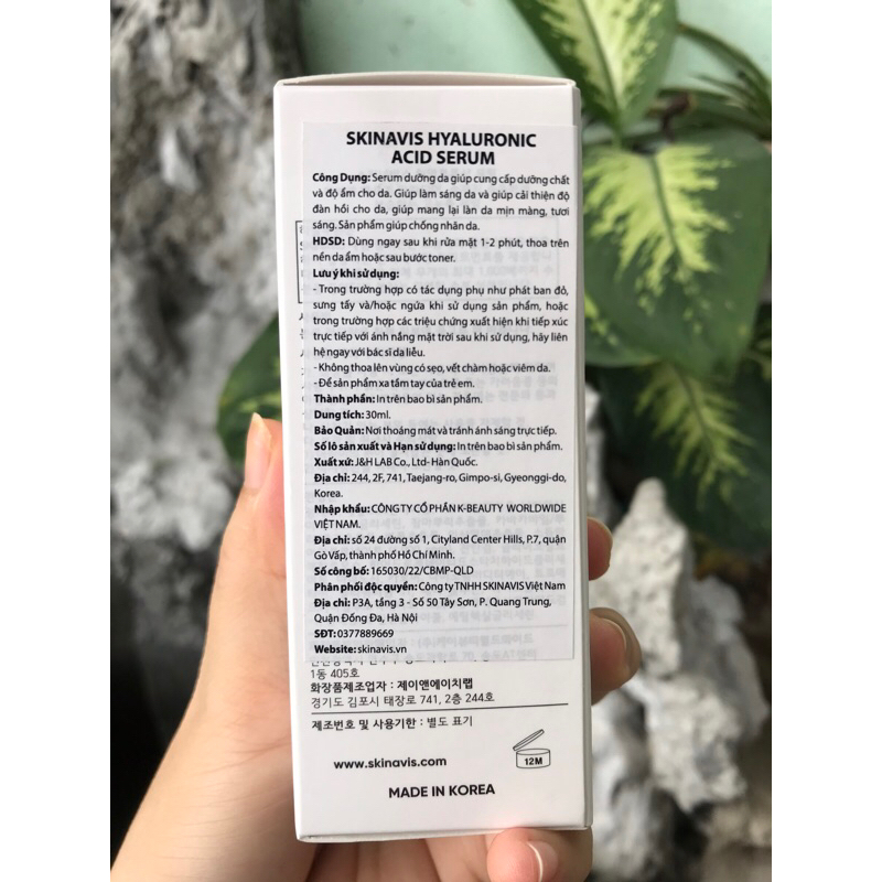 Tinh chất serum cấp ẩm phục hồi da Skinavis 30ml