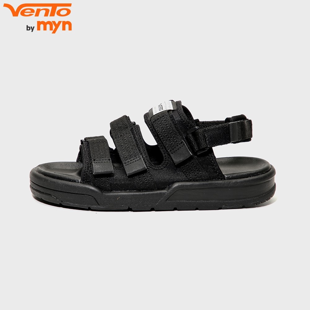 Giày Sandal 2 Quai Ngang Vento 1001 Full đen