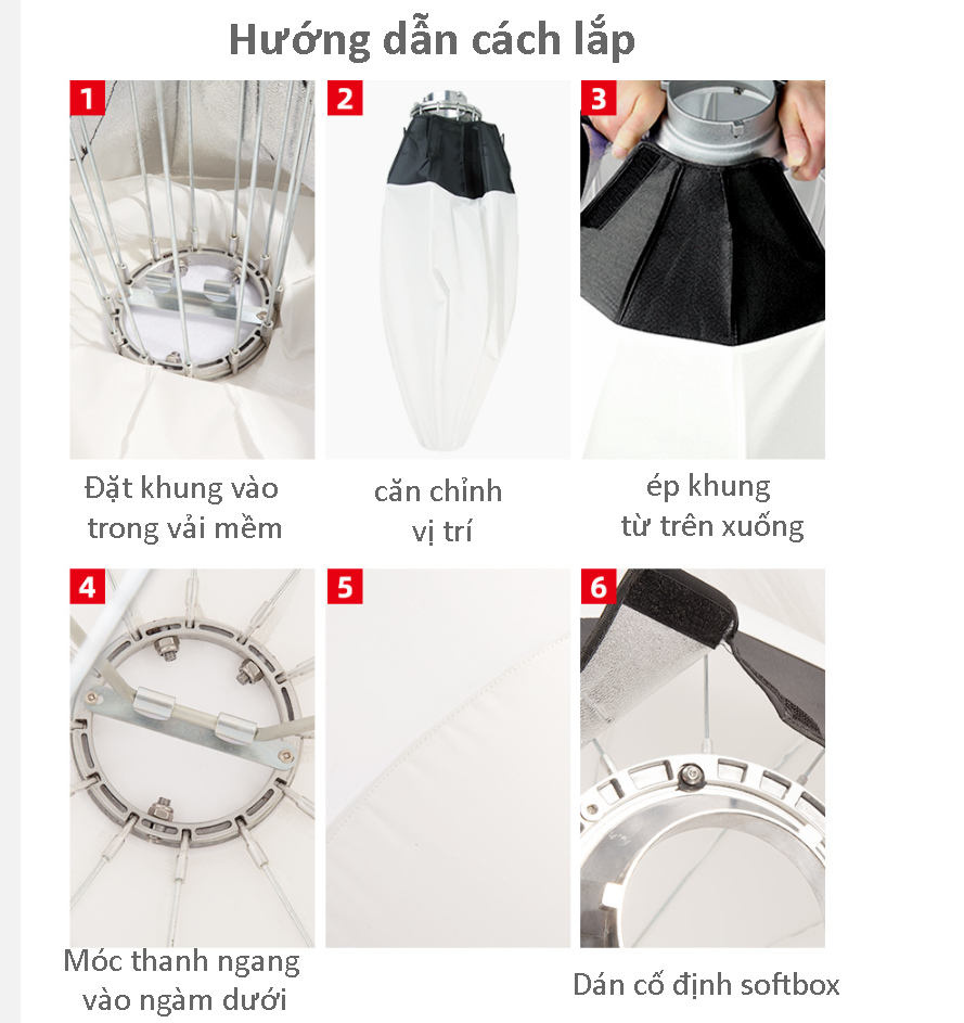 Hộp mềm softbox chinaball 65cm ngàm bowen cho đèn studio
