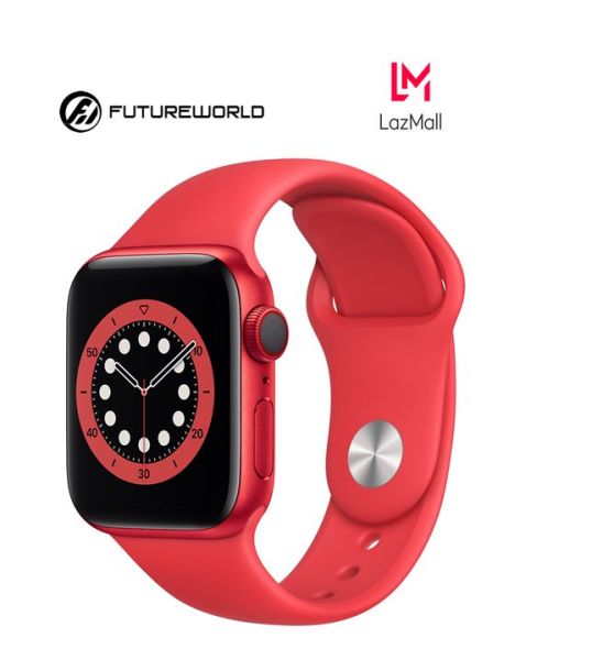 [NEW] Đồng hồ thông minh Apple Watch Series 6 40mm GPS + CELLULAR - Vỏ Nhôm Đỏ, Dây Cao Su Đỏ (M06R3VN/A) - Hàng chính hãng, mới 100% [Futureworld-Apple Authourise Reseller]