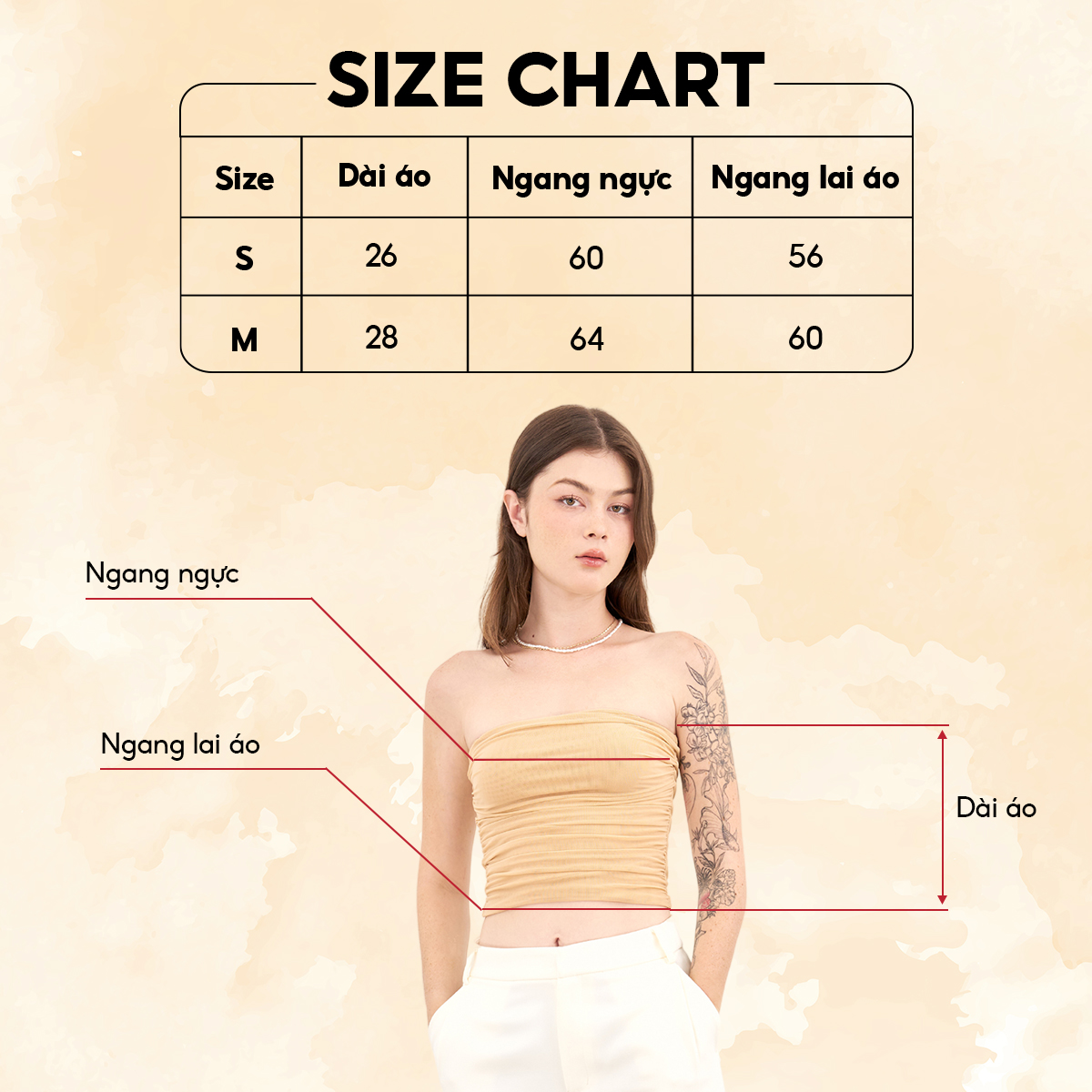 [OUTLET SALE] DOTTIE - Áo cúp ngực vải tule - Da - T0753