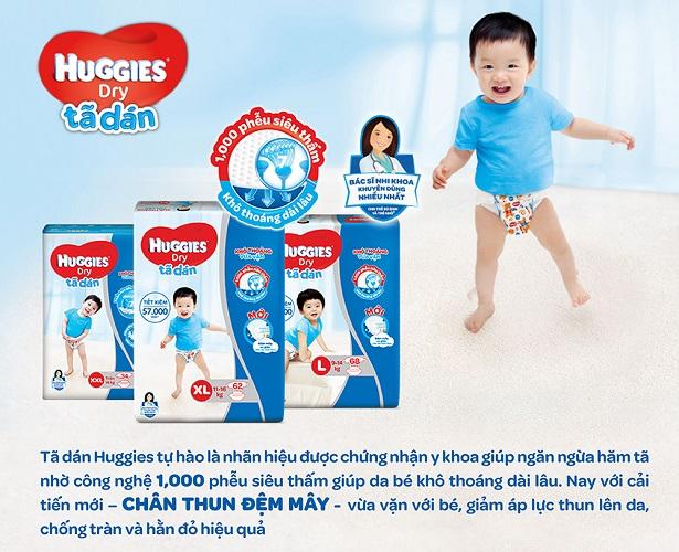TÃ DÁN HUGGIES L68 CHO BÉ 9-14KG