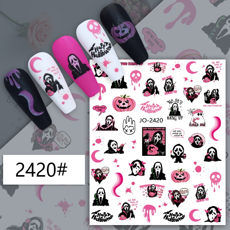 Sticker 3d | halloween valak 2023 | trang trí móng tay