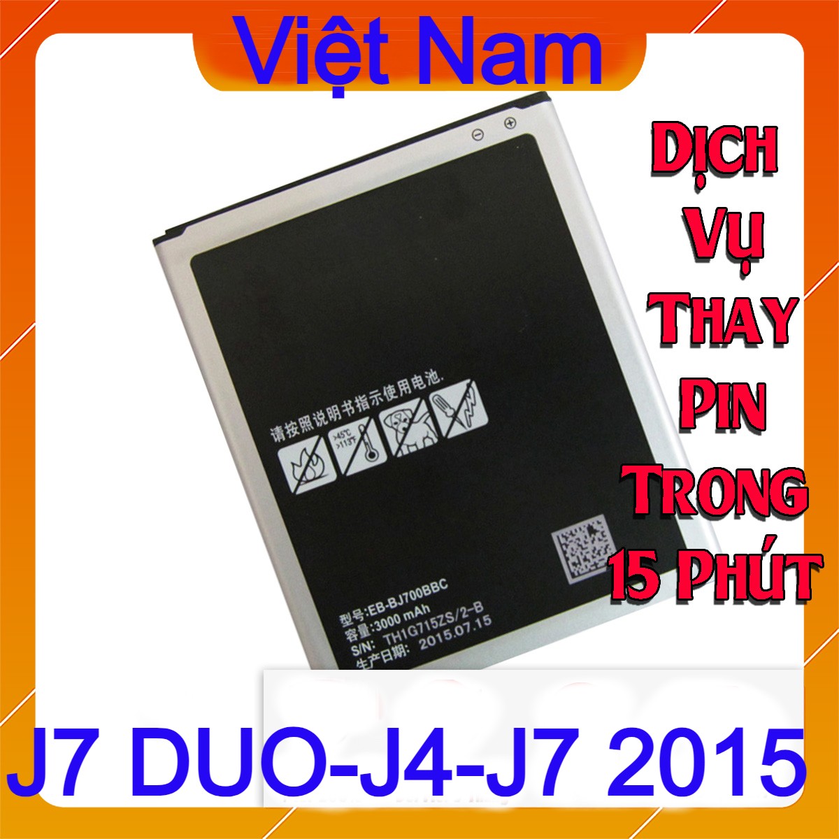 Pin Scud cho Samsung Galaxy J7 2015, J7 Duo, J4 2015 dung lượng 3000mAh