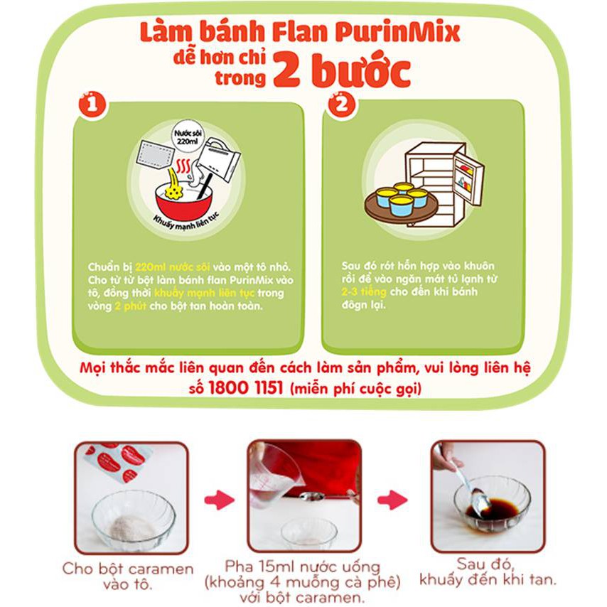 Combo 06 hộp Bột làm bánh Flan Purin Mix