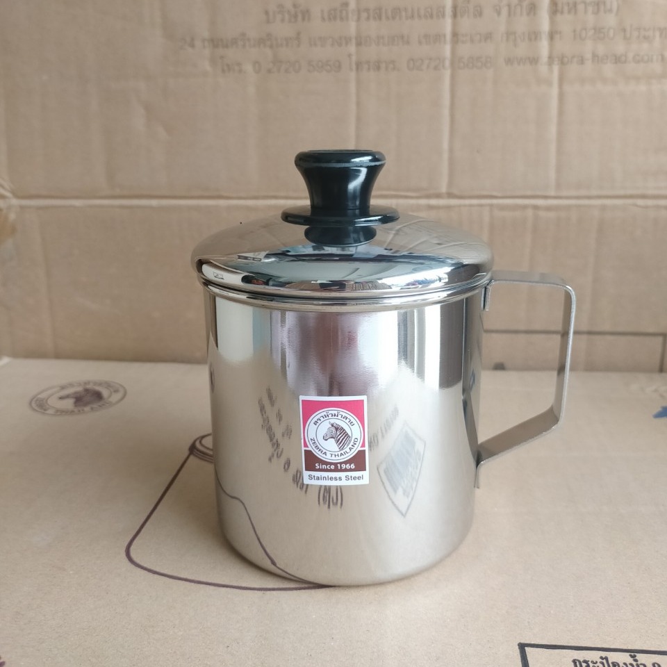Ca nước Inox có nắp 14cm - 110114 Zebra Thái Lan-2000ml