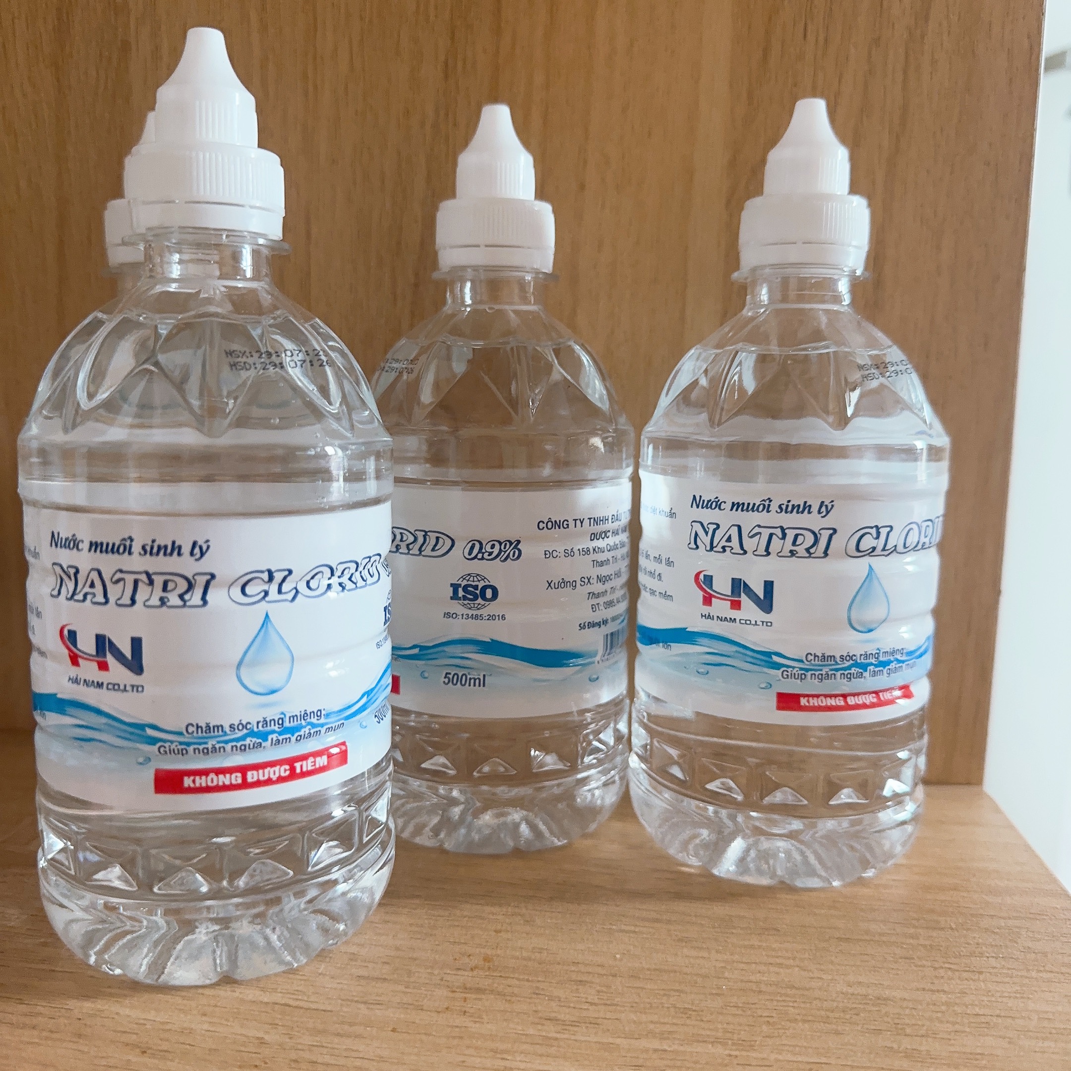 Nước muối sinh lý Natri Clorid 0,9% chai 500ml