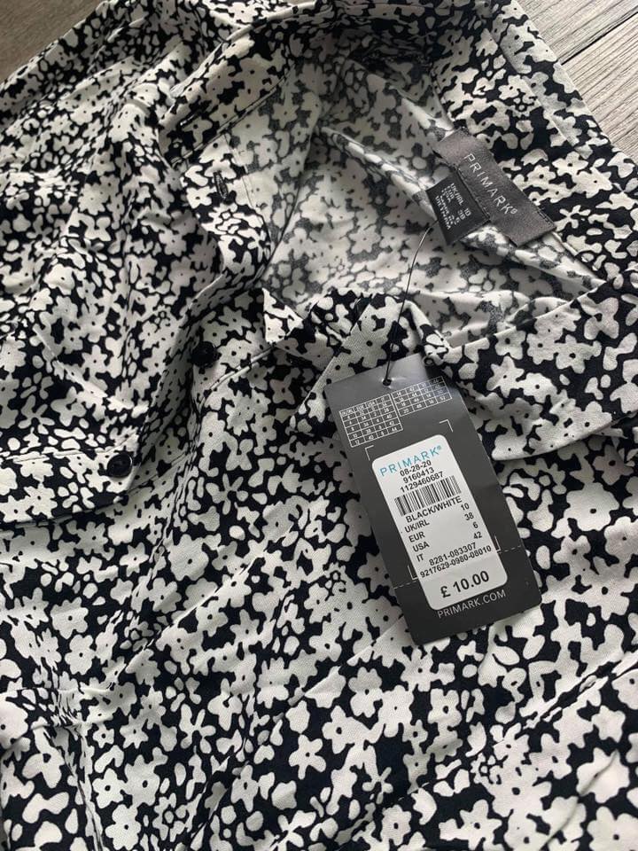 [HCM]Đầm trắng đen hoa nhí Primark