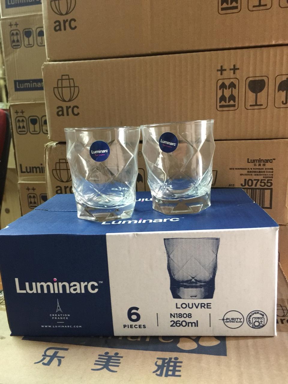 Bộ 6 ly thủy tinh thấp Luminarc Louvre 260ml N1808