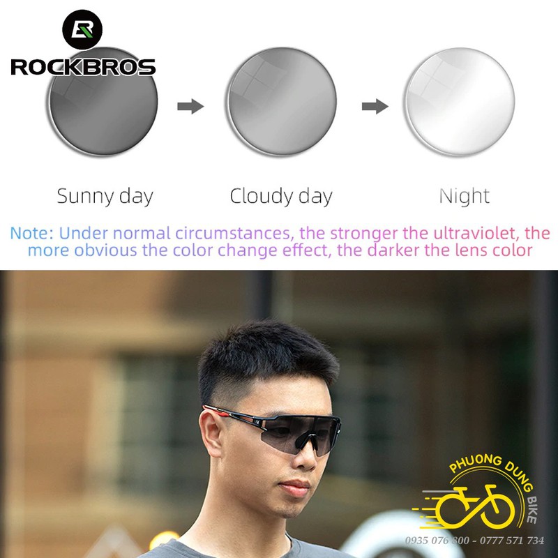 Kính mát xe đạp thể thao 1 mặt ROCKBROS - Kiểu 02