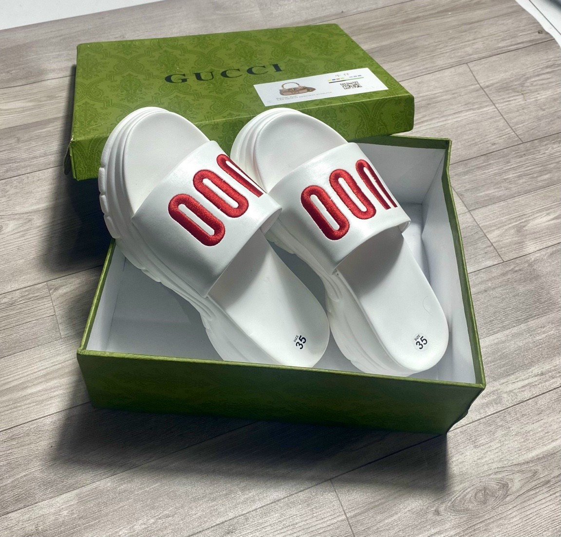 Dép nữ độn 5cm UOO da mềm thời trang siêu xinh