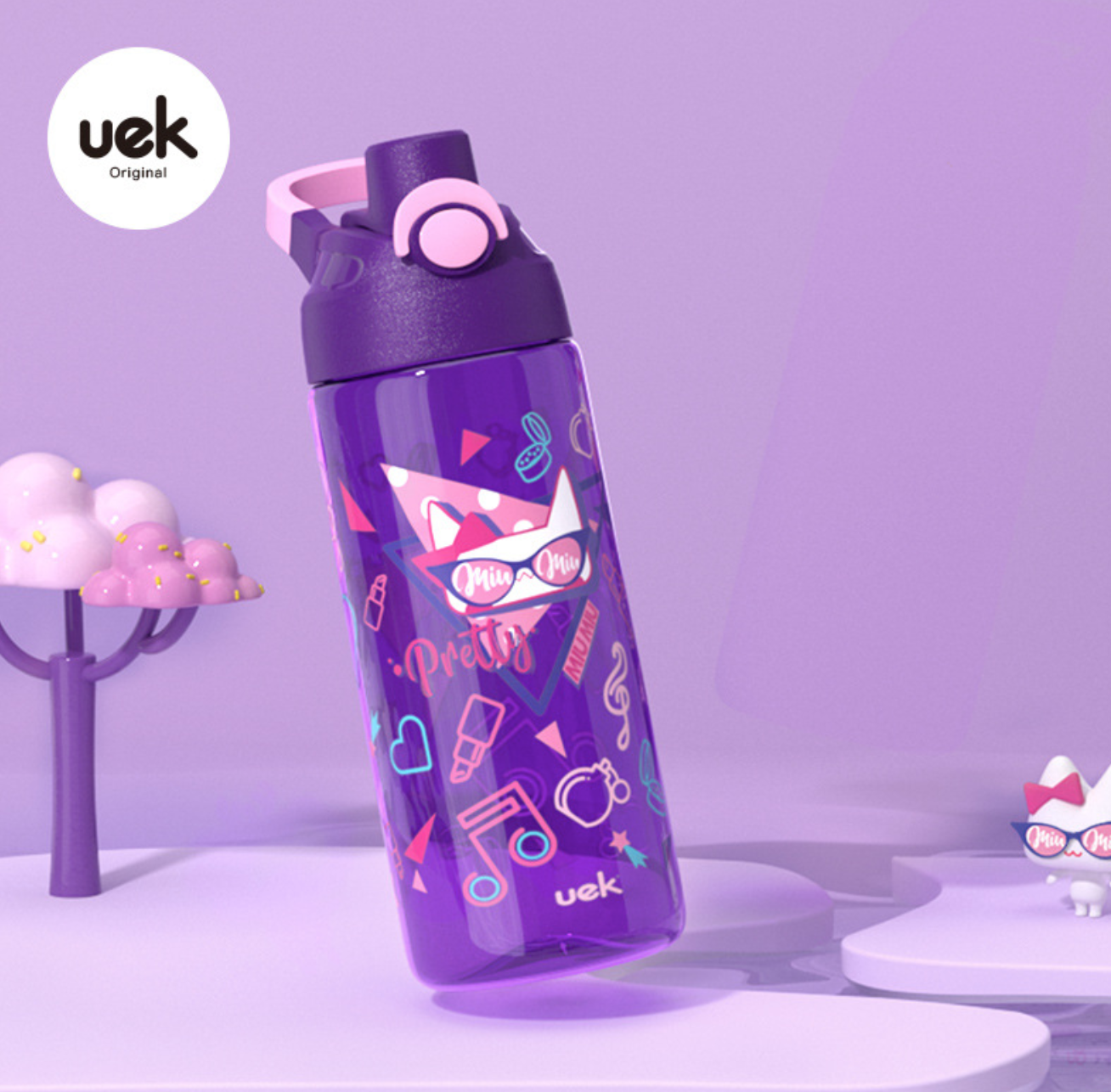 Bình Nước Cho Bé UEK Cao Cấp 460/670ml