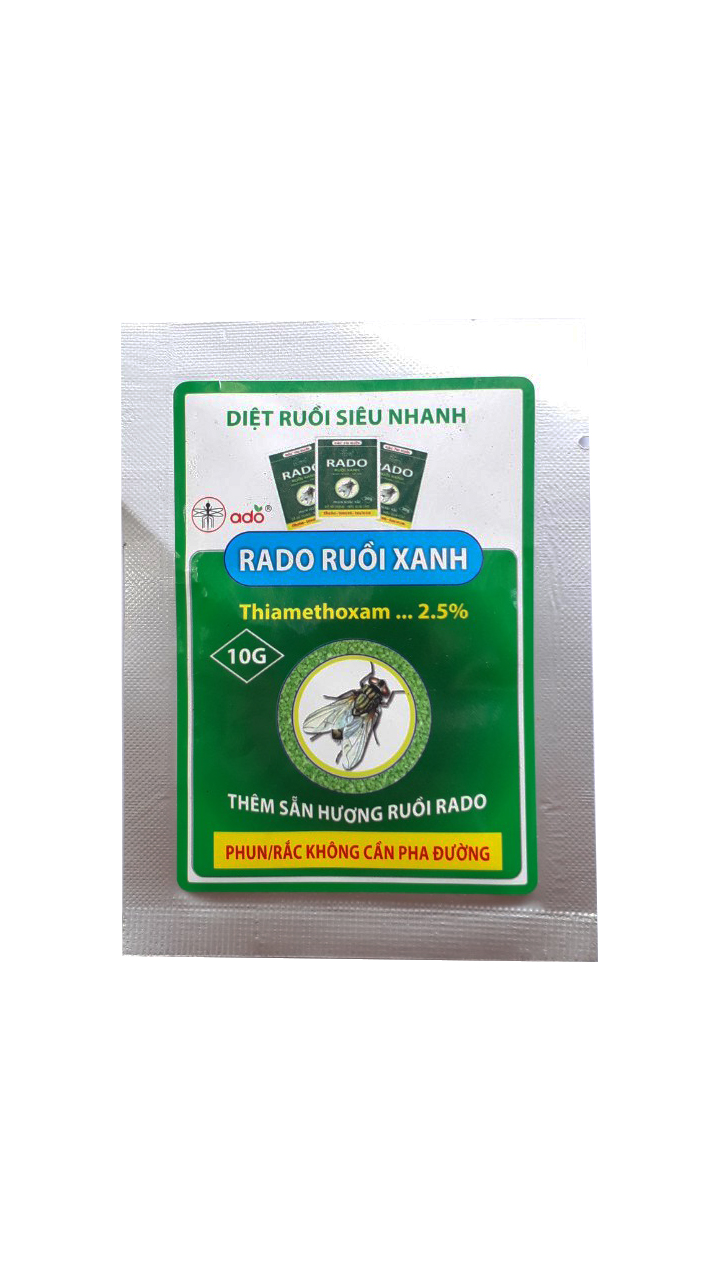 Bã Diệt Ruồi RADO Ruồi Xanh - Diệt Ruồi Hiệu Quả Cao Nhất Kéo Dài 3 Tháng (Gói 10g)