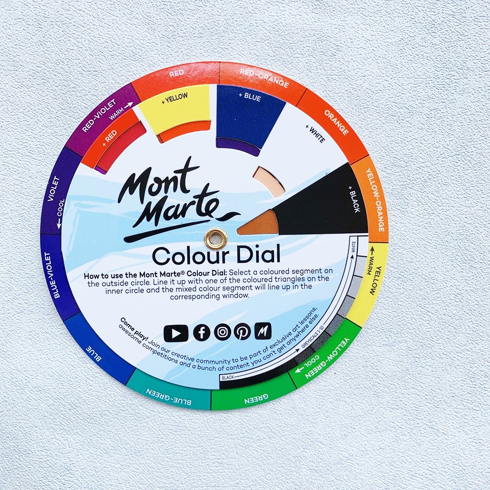 Bảng Hướng dẫn pha màu Mini Mont Marte - Bánh Xe Màu Sắc