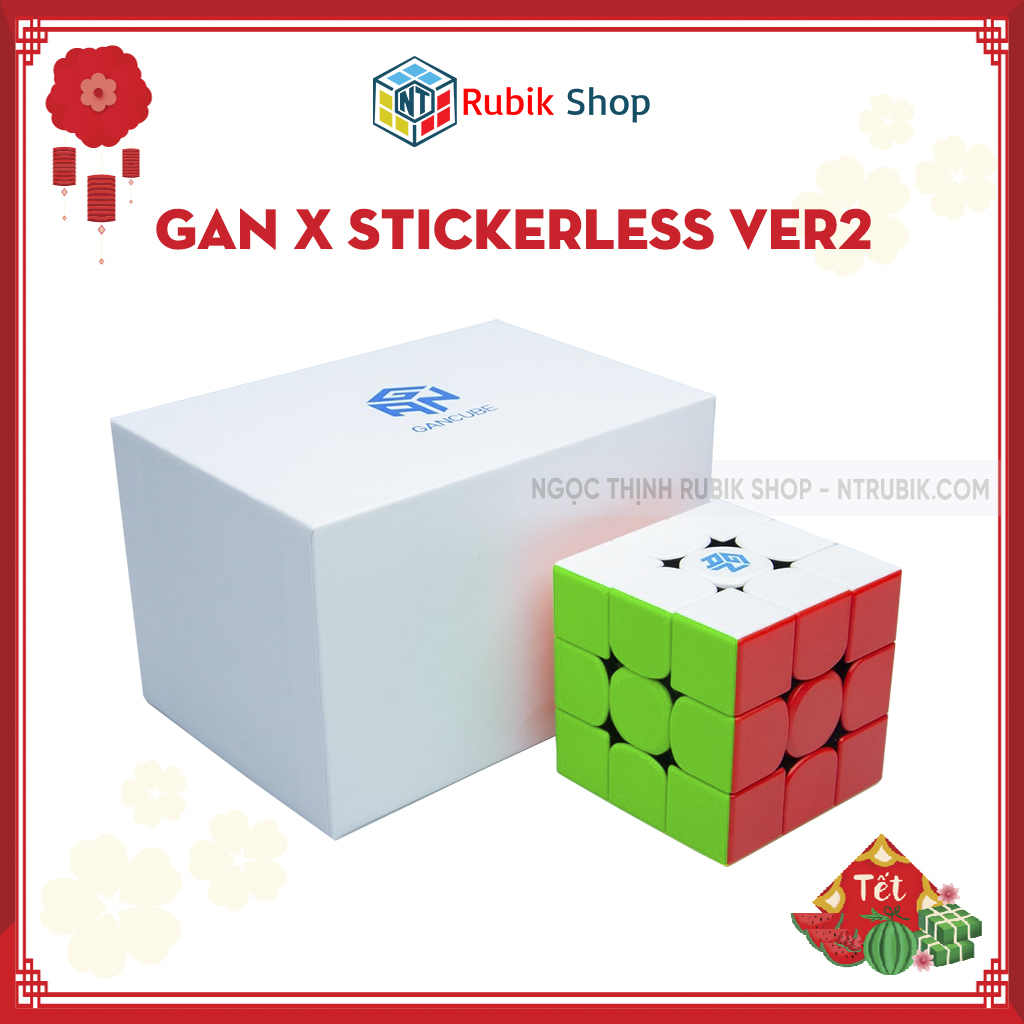 Siêu phẩm 2020 Rubik 3x3x3 Gan X Stickerless Version 2 Có nam châm