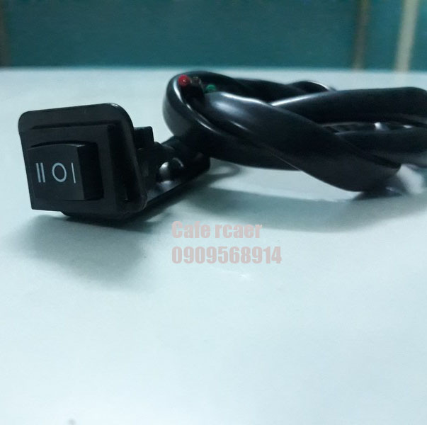 Công tắc đèn trợ sáng có pát lắp chân gương 10mm