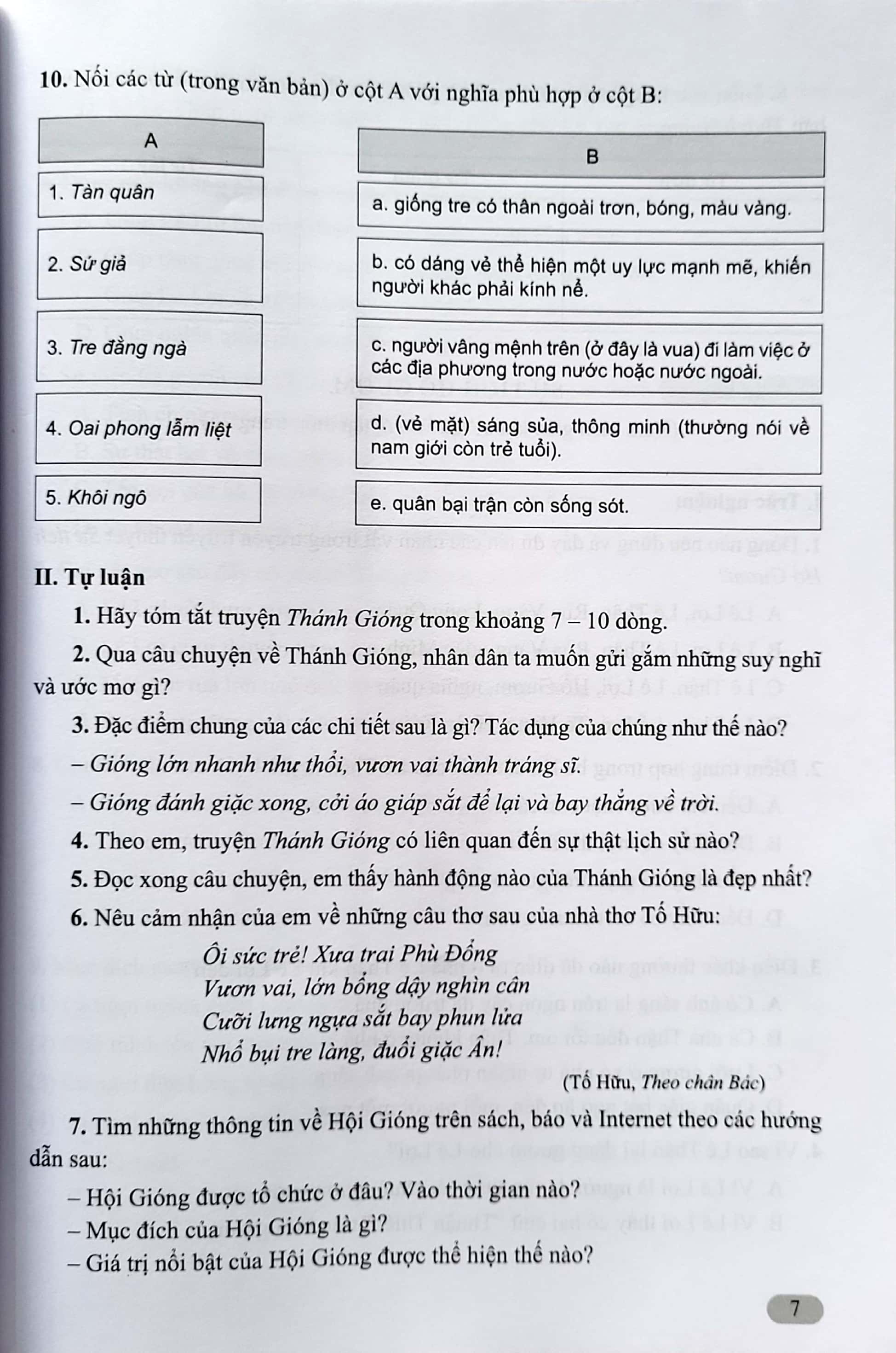 Sách - Bài tập đọc hiểu Ngữ văn 6 - Cánh Diều