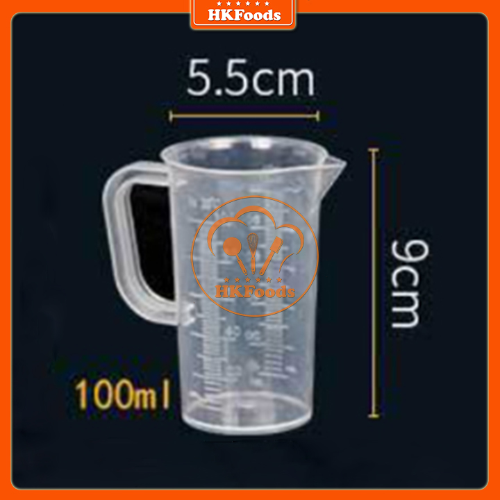 Ca Đong Nhựa Có Vạch Chia Định Lượng 100ml (có quai)