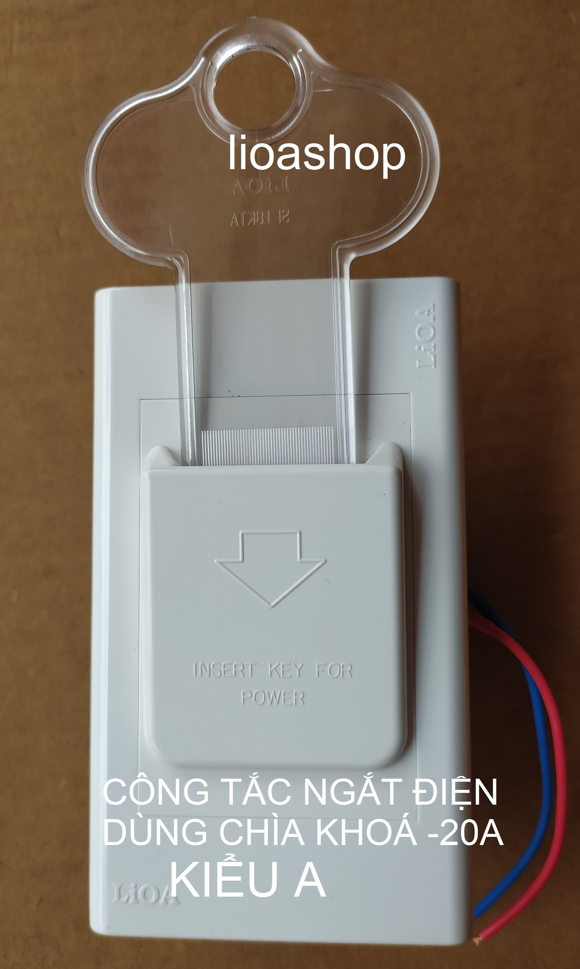 CÔNG TẮC NGẮT ĐIỆN LiOA DÙNG CHÌA KHOÁ - 20A