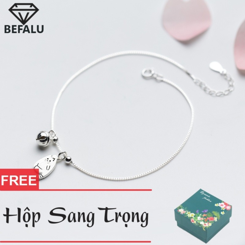 Lắc Chân Nữ Bạc S925 Phong Cách Hàn Quốc Mèo Neko LC05 Lắc Chân FREESIZE