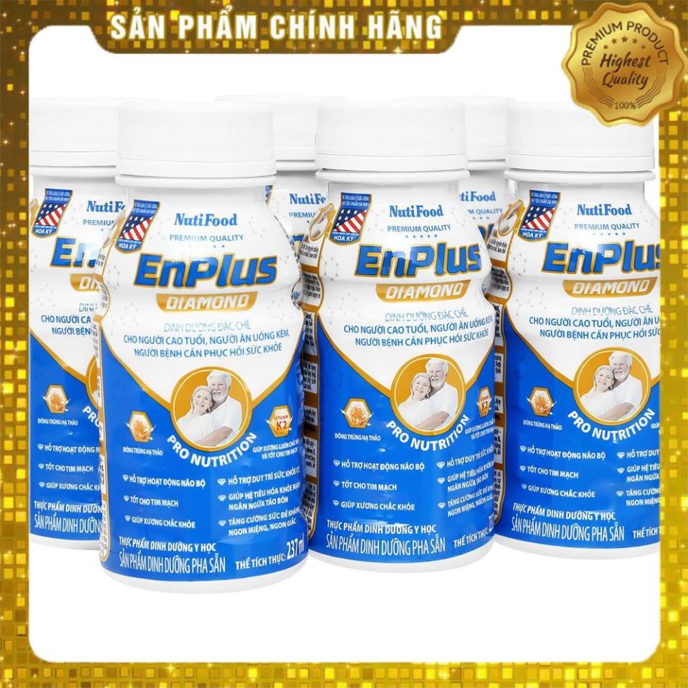 Lốc 6 Chai Sữa Bột Pha Sẵn Enplus Diamond 237ml hsd luôn mơi