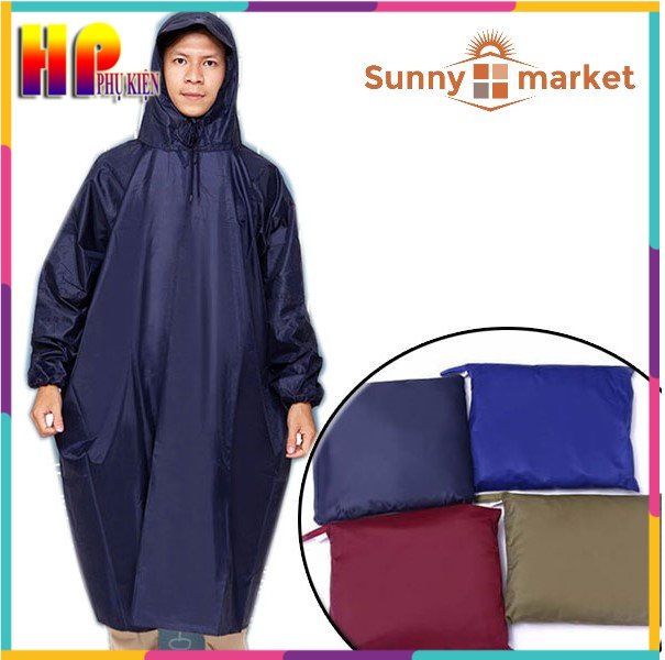 Áo mưa bít vải dù cao cấp, không xẻ tà, nhiều màu để chọn, áo mưa bít loại tốt xịn