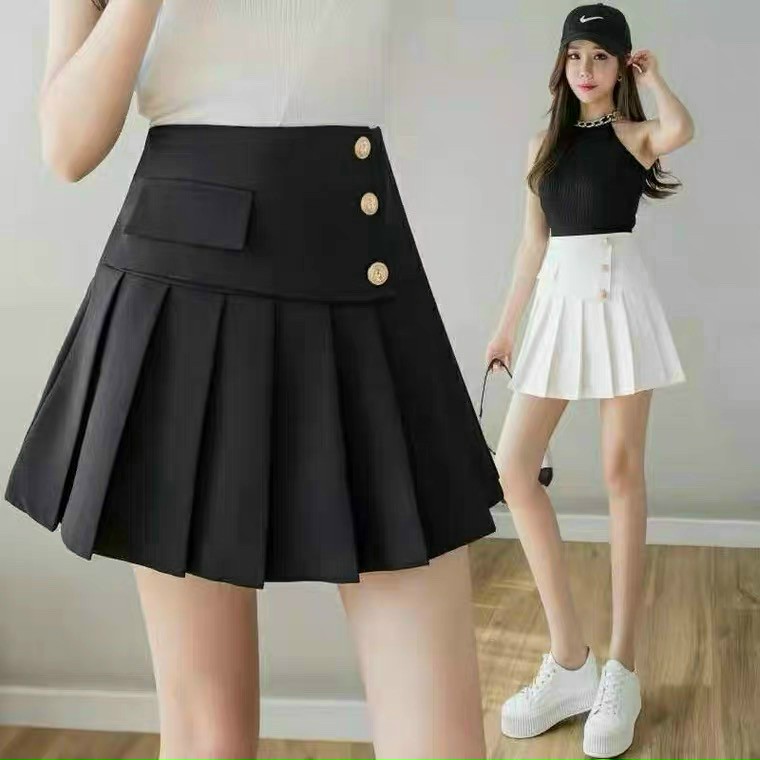 Chân Váy Xếp Ly 3 Cúc CV2030 Uniz