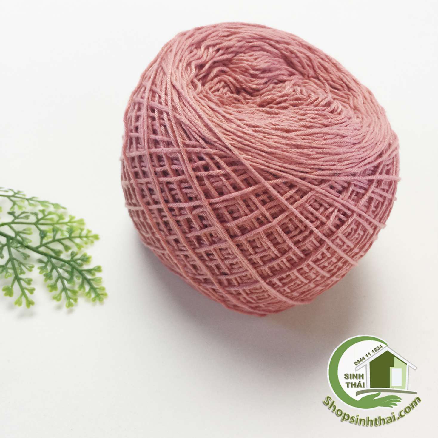 [HCM]Chỉ móc - chỉ đan lát móc áo móc giỏ móc khăn chỉ cotton cao cấp màu ruốc ( hồng đậm )