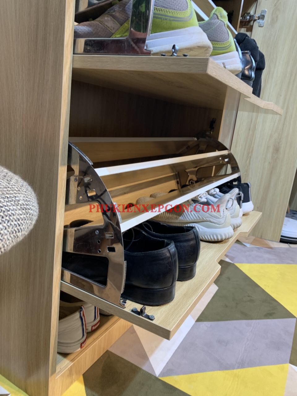 BẢN LỀ TỦ GIÀY THÔNG MINH 2 NGĂN INOX