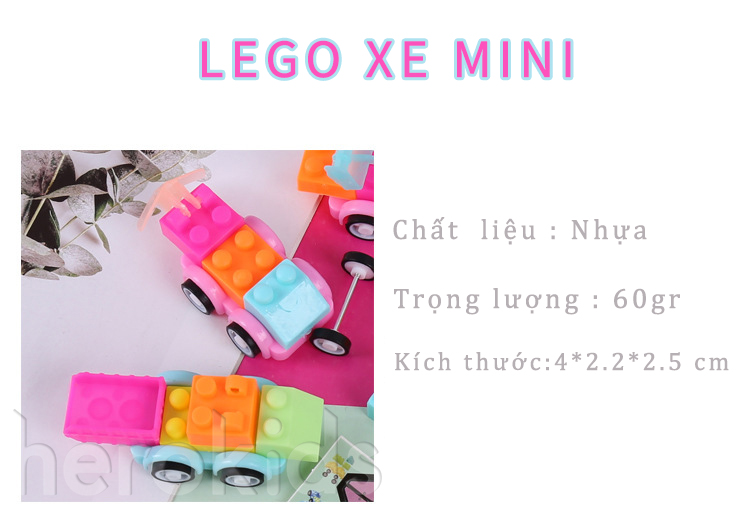 Lego xe mini cho bé, xe lắp ráp mini cho bé tập chơi