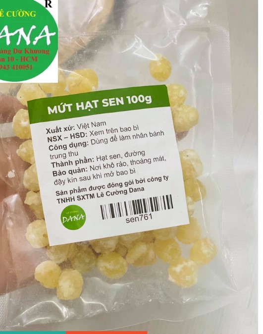 Nhân Trung Thu Mứt hạt sen