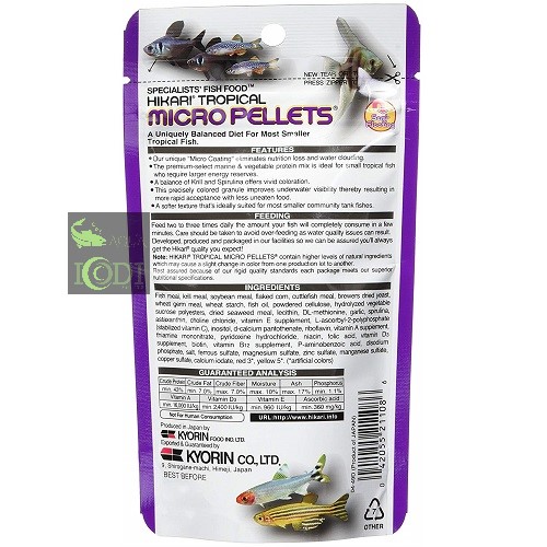 Thức ăn cho cá Hikari Tropical Micro Pellets 45g